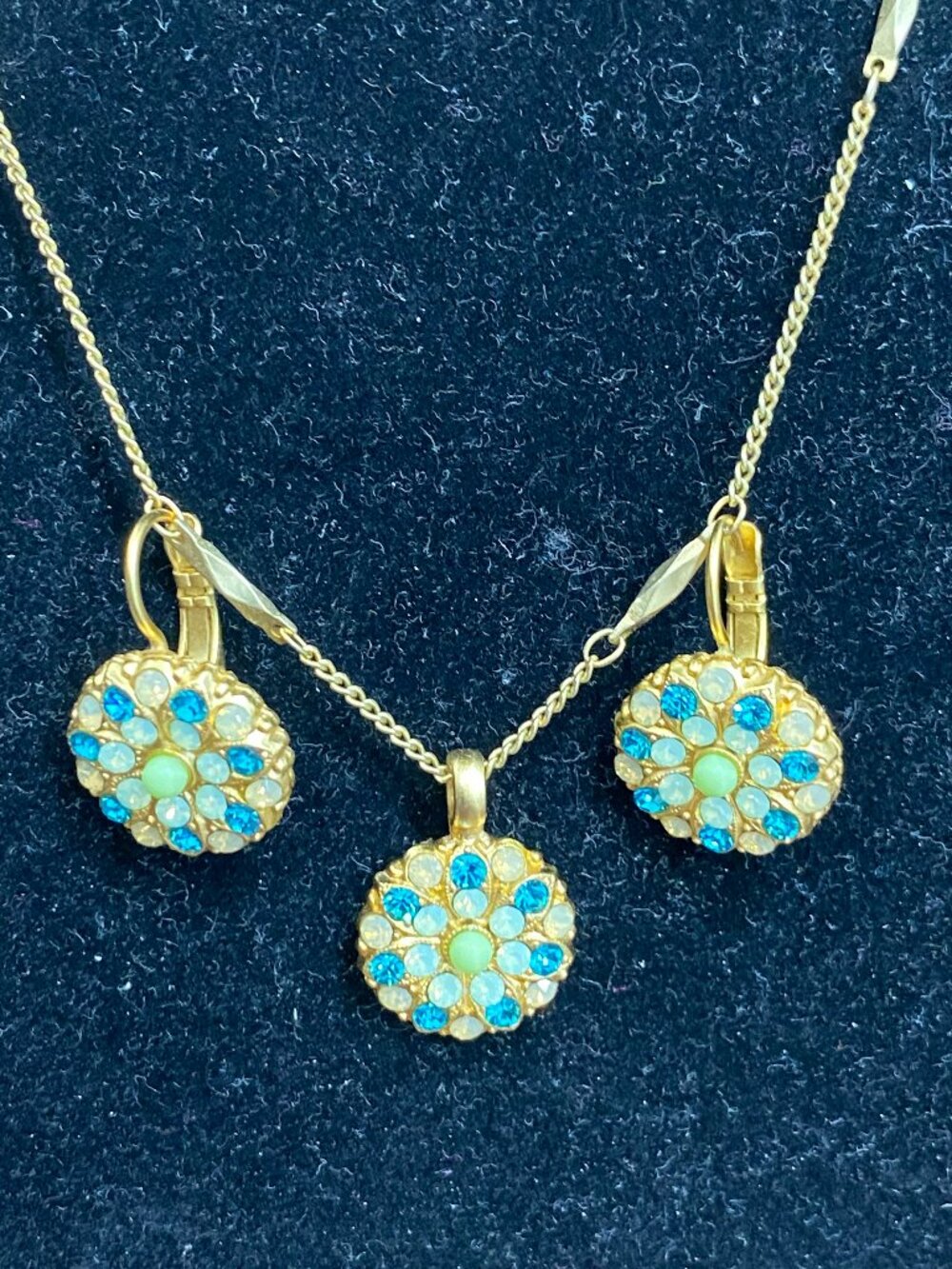 Mariana Guardian Angel Necklace and Matching Guardian Angel Earrings, Like New